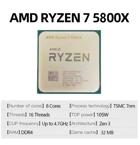 AMD R7 5800X Ryzen 7 5800X CPU - Amd Cpu Ryzen 7 recensione e prezzo