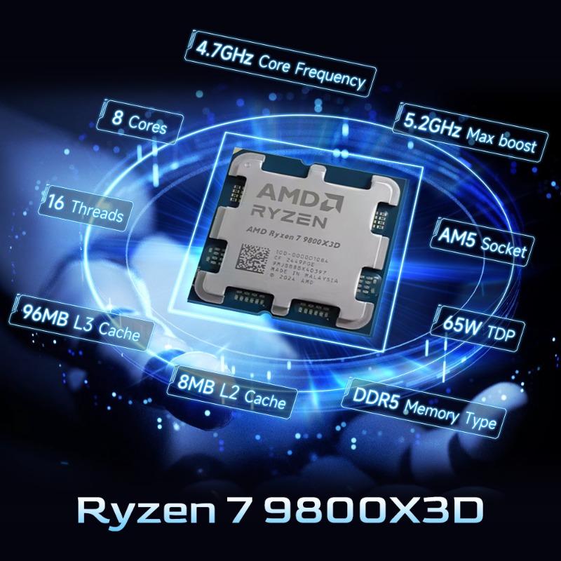AMD Ryzen 7 9800X3D CPU per Cr - Amd Cpu Ryzen 7 recensione e prezzo
